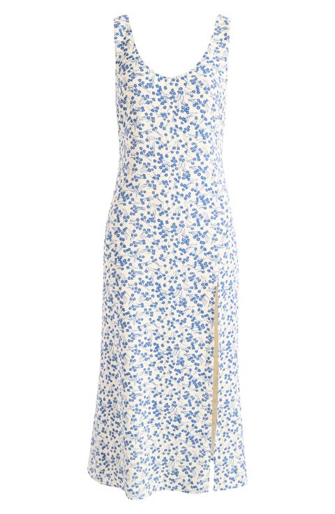 Vika Floral Side Slit Dress