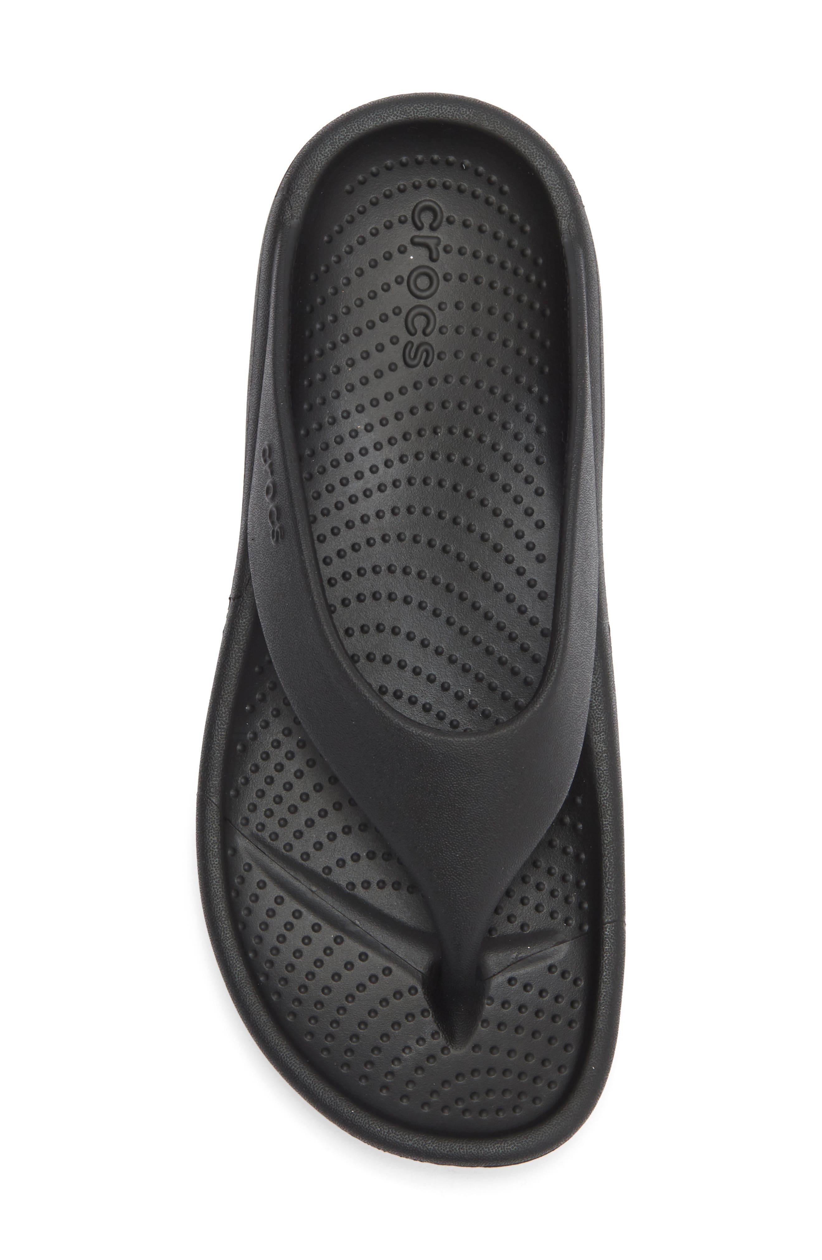 CROCS Mellow Recovery Flip Flop Sandal, Alternate, color, Black
