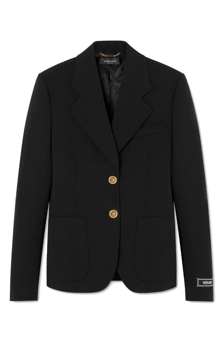 Versace Stretch Wool Blazer, Alternate, color, 