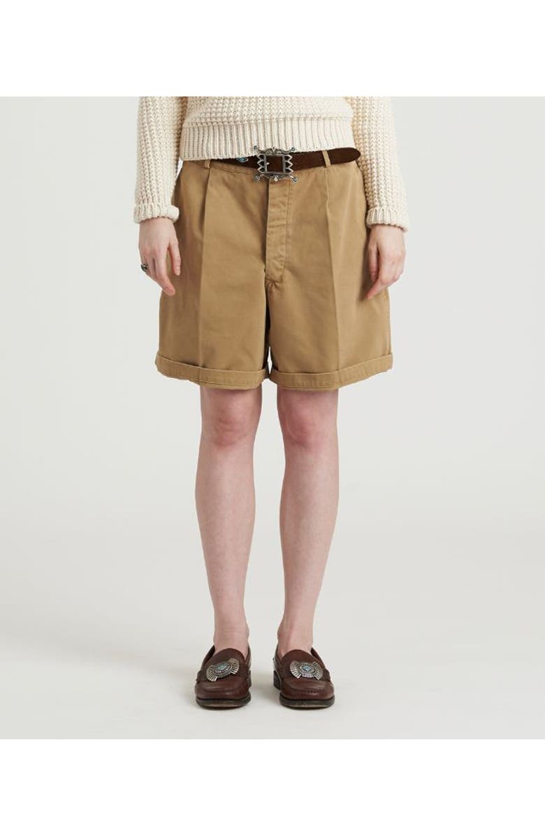 Fortela Jillian Canvas Cotton Shorts, Alternate, color, Camel