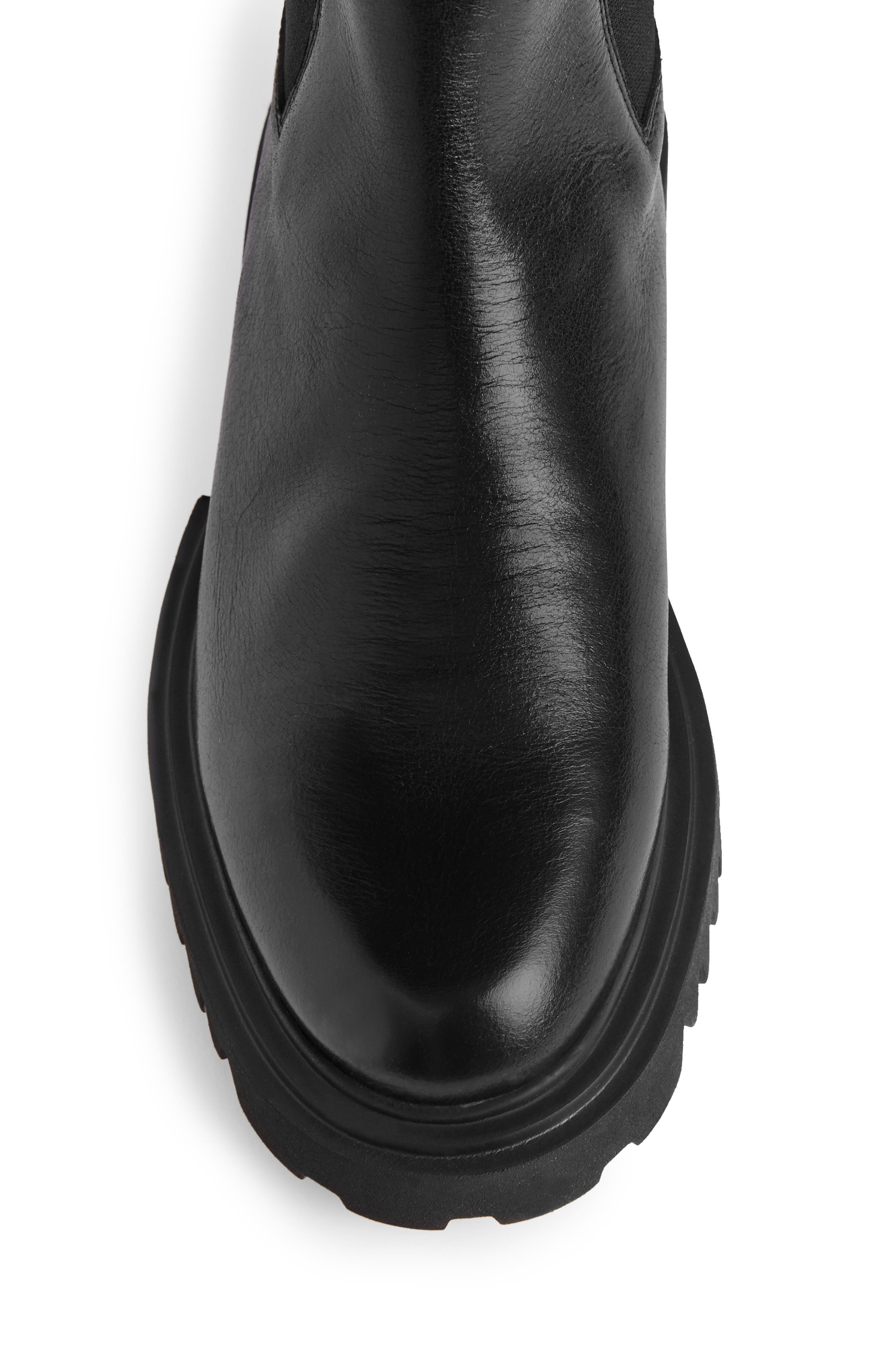 AllSaints Hallie Lug Sole Chelsea Boot, Alternate, color, Black