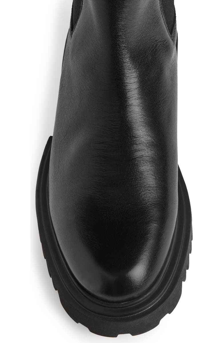 AllSaints Hallie Lug Sole Chelsea Boot, Alternate, color, Black