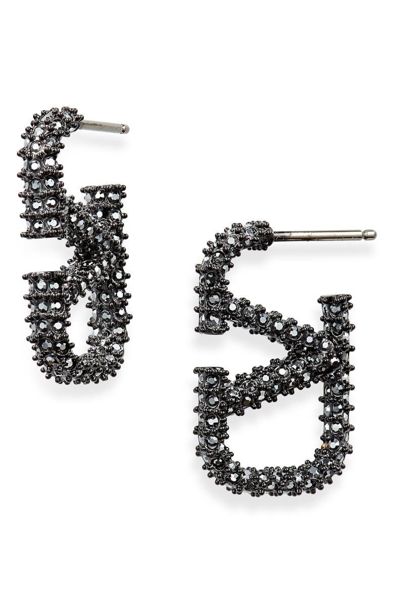 Valentino Garavani VLOGO Signature Crystal Earrings, Main, color,
