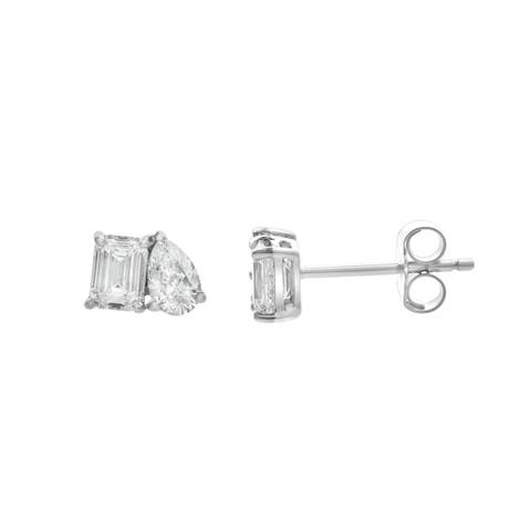 Valessa 14K Gold Lab Grown Diamond Toi Et Moi Earrings - 1 Ct