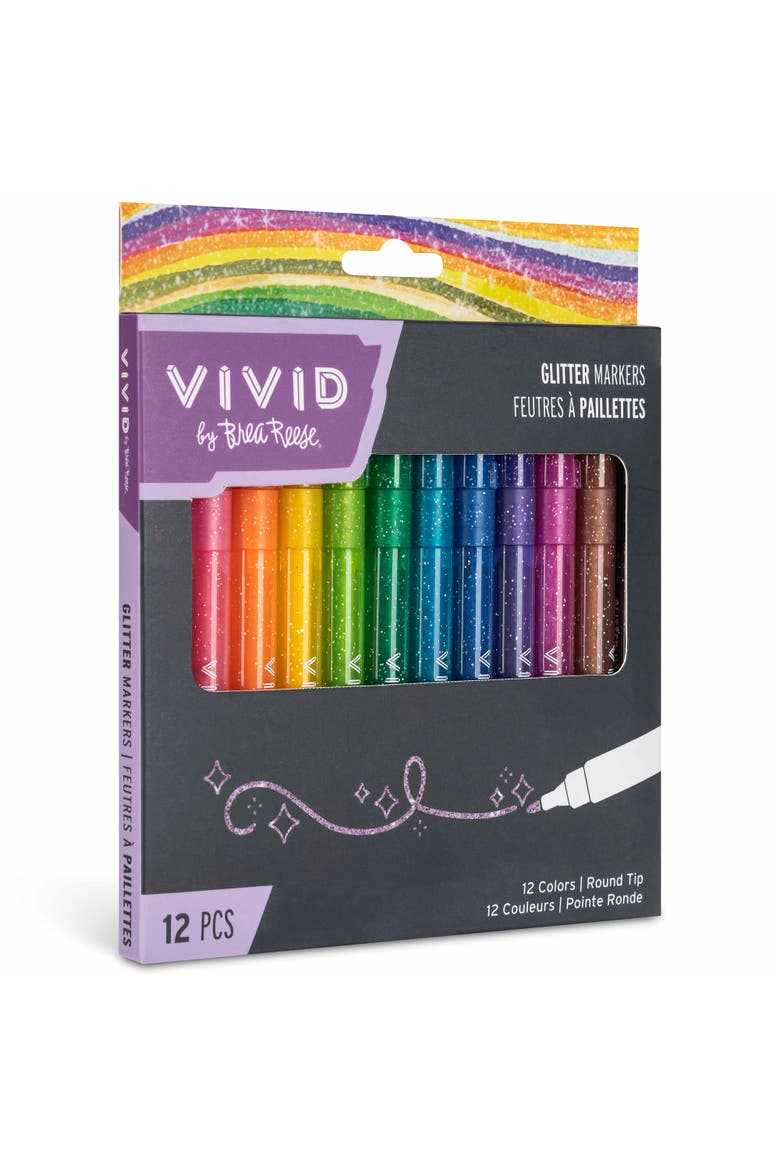 Glitter Markers 12 Pack, Sparkle & Shine Ink, Alternate, color, Multicolored