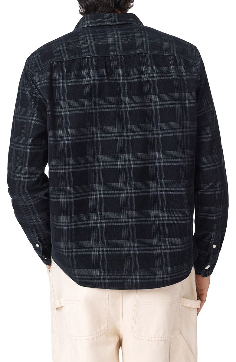 AllSaints Rockley Corduroy Button-Up Shirt, Alternate, color, Surge Black