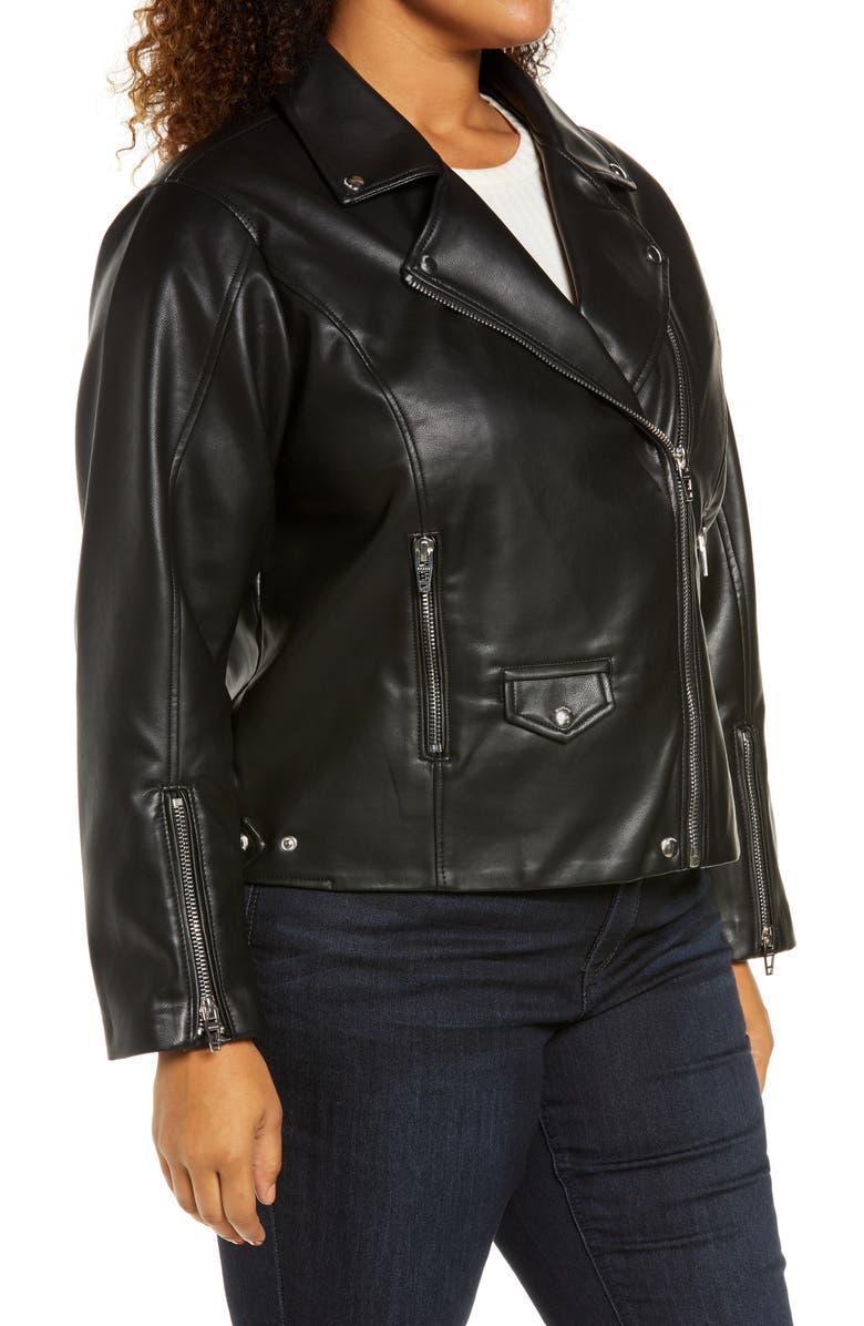 BLANKNYC Faux Leather Moto Jacket, Alternate, color,
