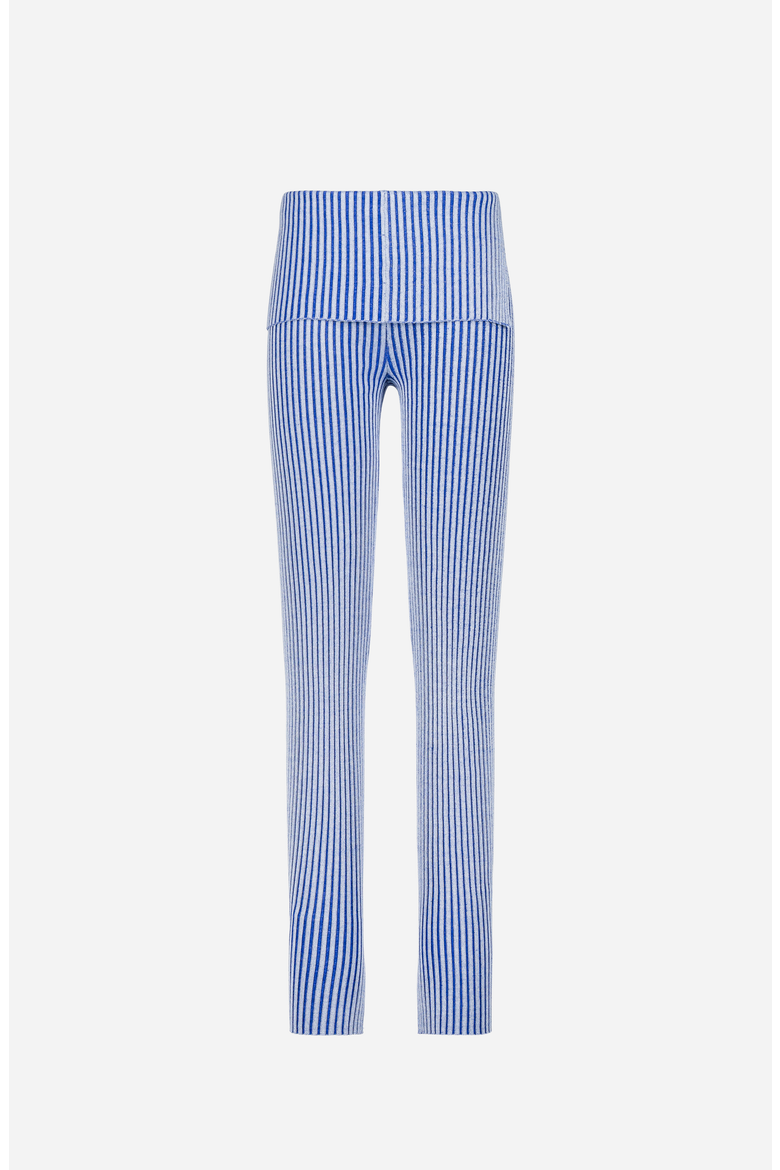 Eija Rib Knit Leggings, Main, color, Blue / White