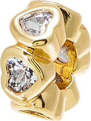 BY ADINA EDEN CZ Colored Heart Bezel Charm