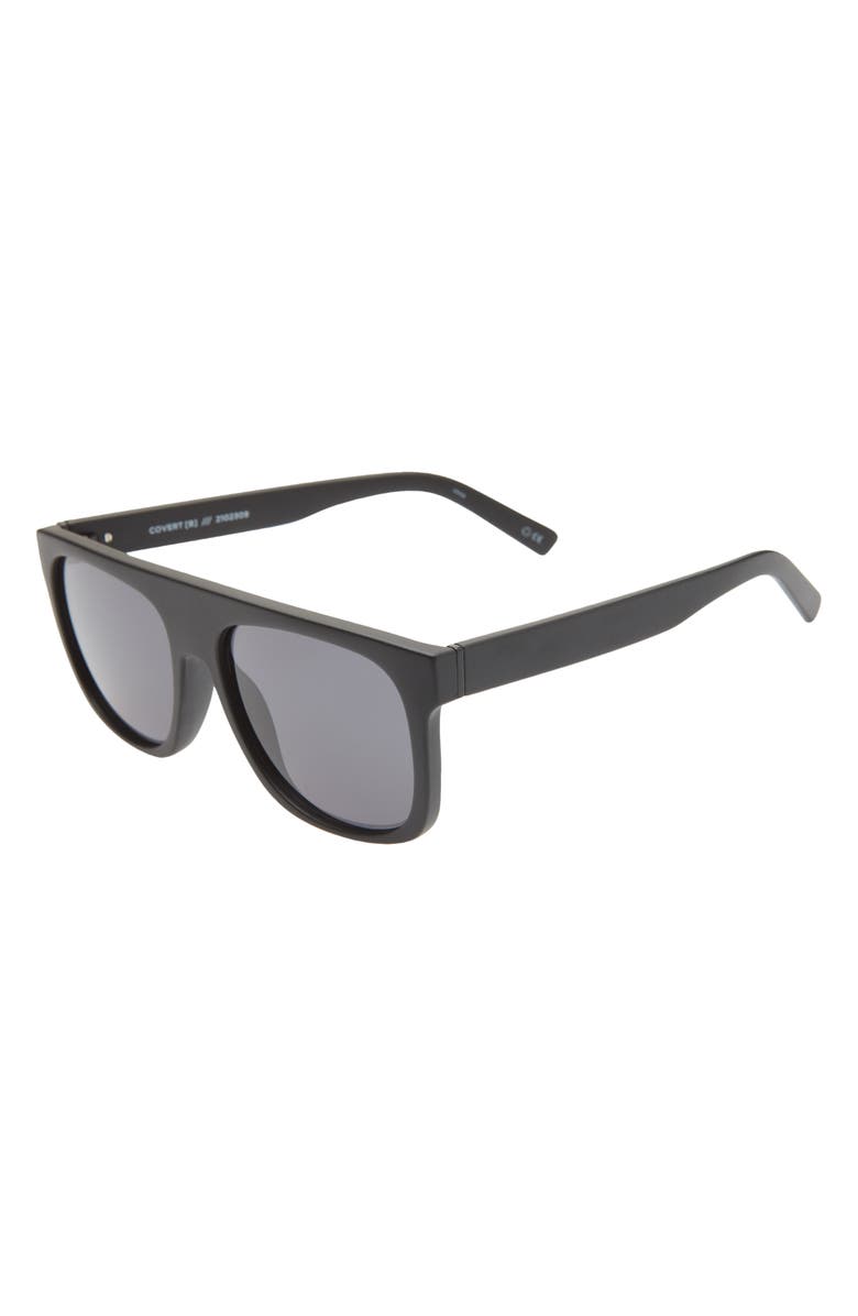 Le Specs Covert Modern 56mm Flat Top Sunglasses, Alternate, color,
