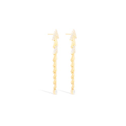 Campbell + Charlotte Spark Chevron Link Chandelier Earring In Gold