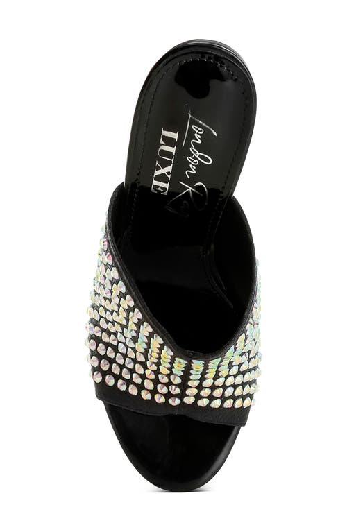 London Rag Farasha Rhinestone Pump Sandal In Black