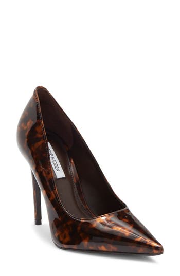 Steve Madden Noir Pointed Toe Pump In Tortoise