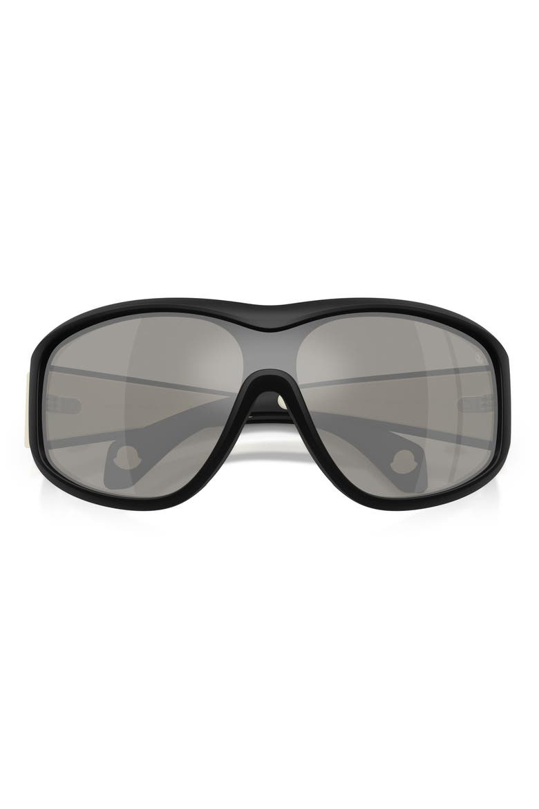 Thyra 36mm Oval Sunglasses, Alternate, color, BLACK / MIRROR SILVER