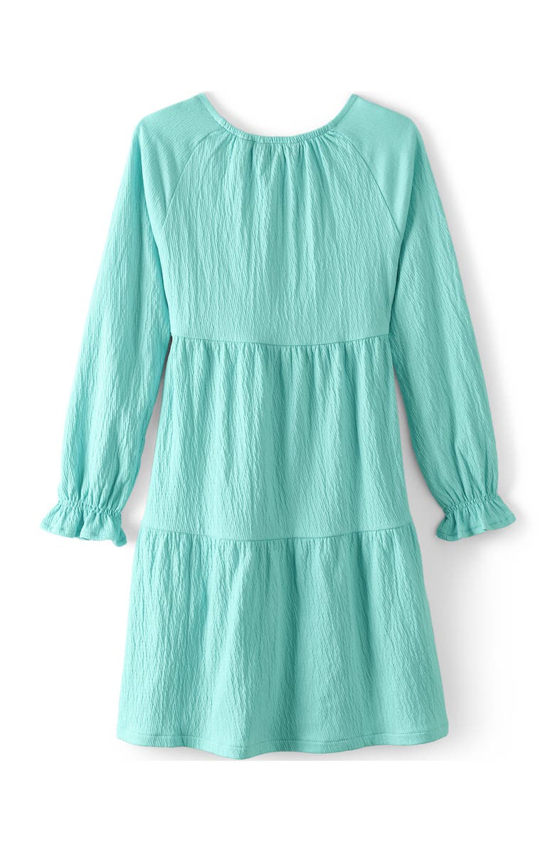 Lands' End Girls Long Sleeve Velvet Dress, Alternate, color, Aqua
