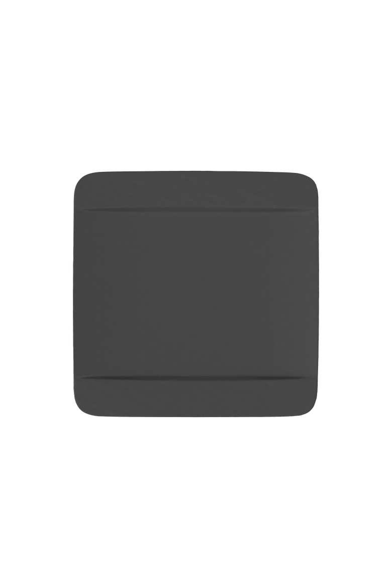 Manufacture Rock Square Dinner Plate, Main, color, black