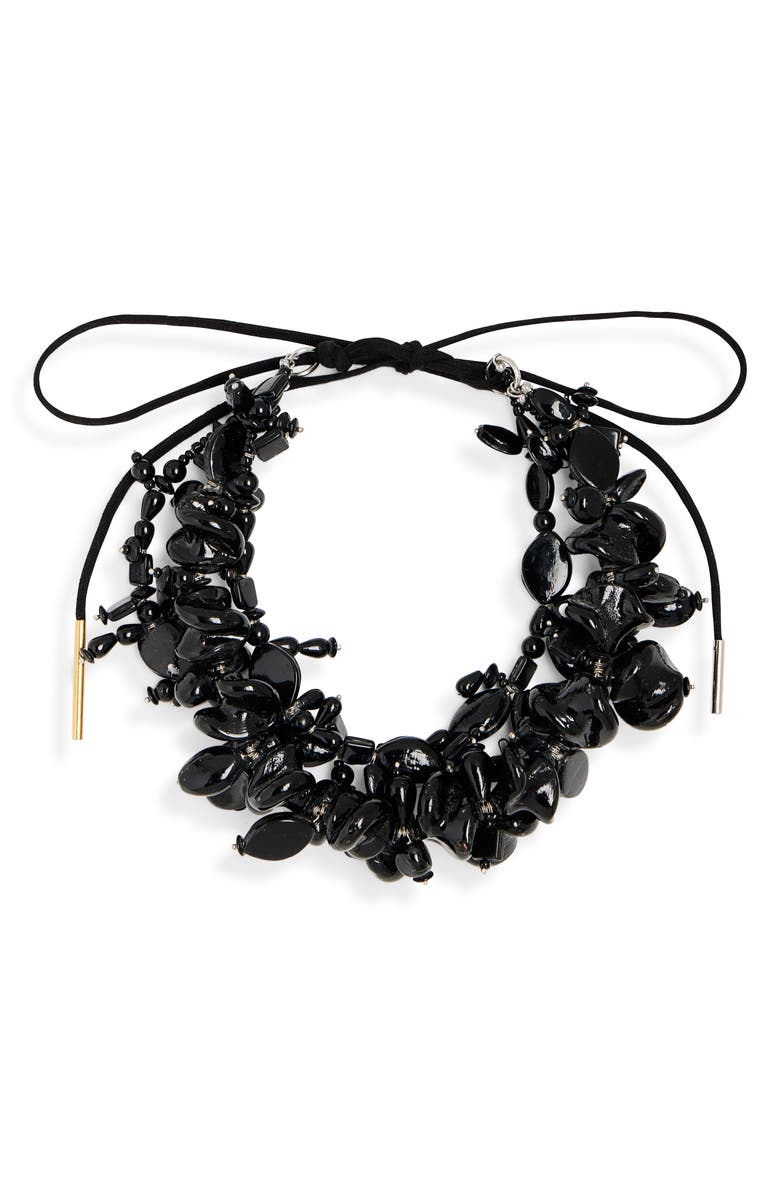 Dries Van Noten Beaded Necklace, Main, color, 900 Black