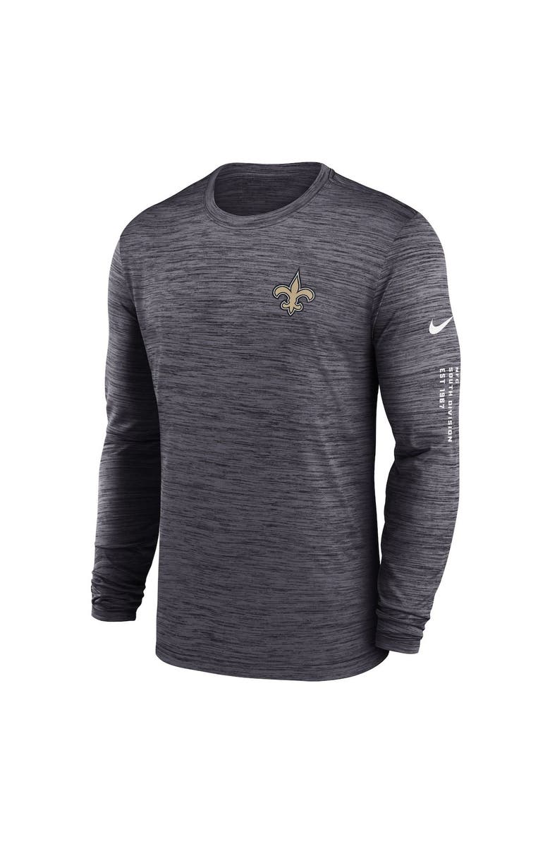Nike Men's Nike  Black New Orleans Saints Velocity Long Sleeve T-Shirt, Alternate, color, 