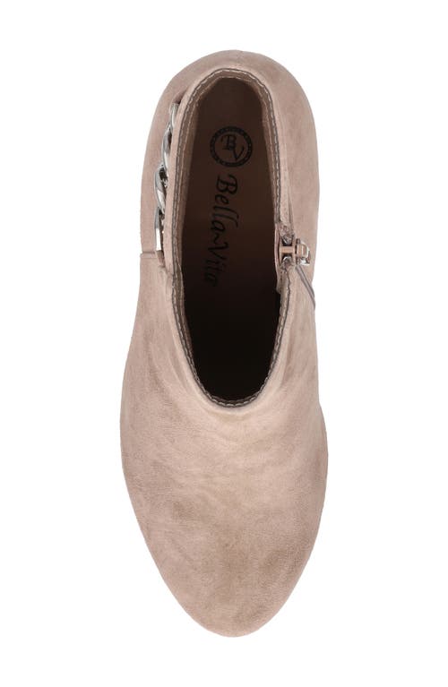 Bella Vita Agnes Bootie In Taupe Kidsuede Leather