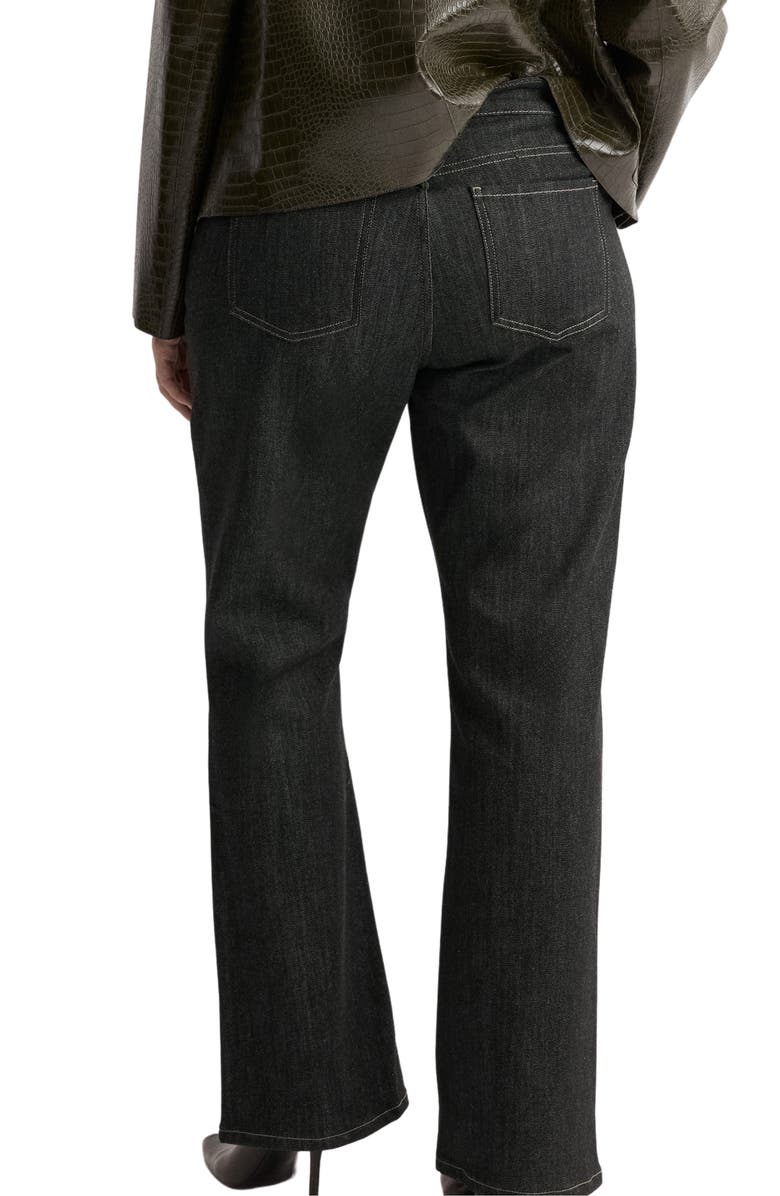 MANGO Mid Rise Flare Jeans, Alternate, color, Black