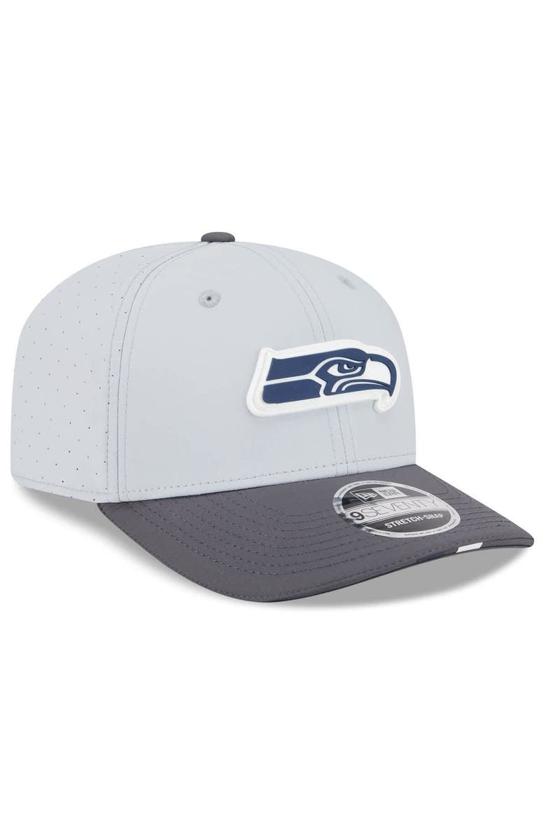New Era Men's New Era Gray/Graphite Seattle Seahawks 2025 NFL Training Camp 9SEVENTY Adjustable Hat, Alternate, color, Gray