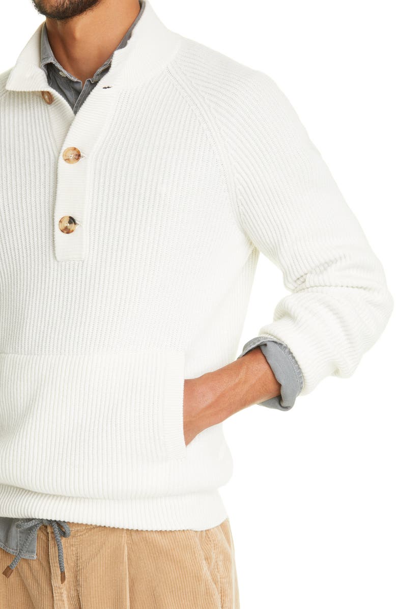 Brunello Cucinelli Rib Cashmere Sweater, Alternate, color, 