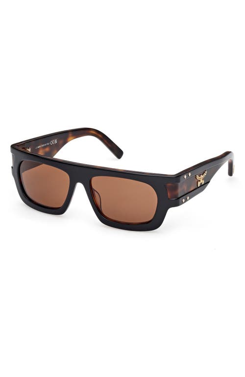 Mcm 54mm Rectangle Sunglasses In Brown
