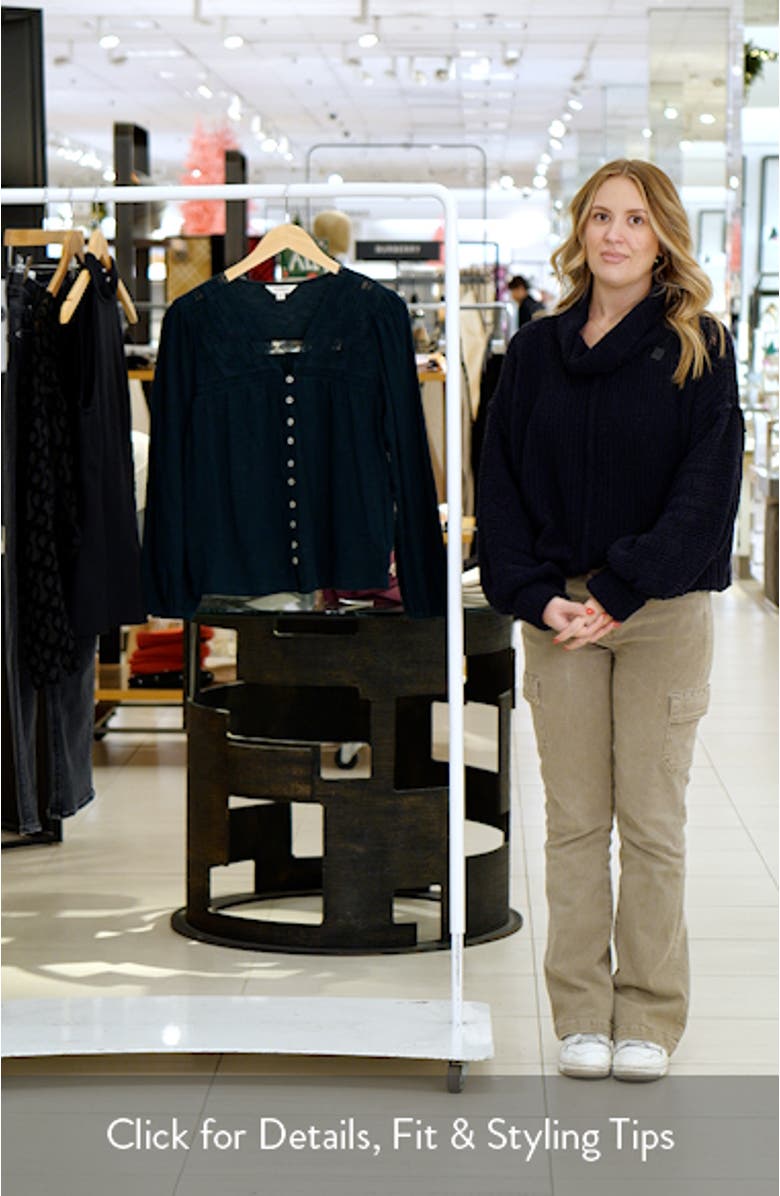 Lace Yoke Peasant Top, sales video thumbnail