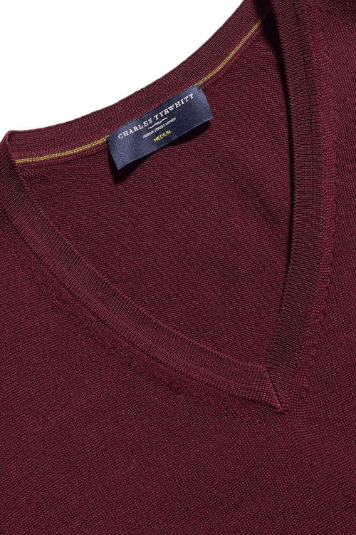 CHARLES TYRWHITT CHARLES TYRWHITT PURE MERINO V NECK SWEATER