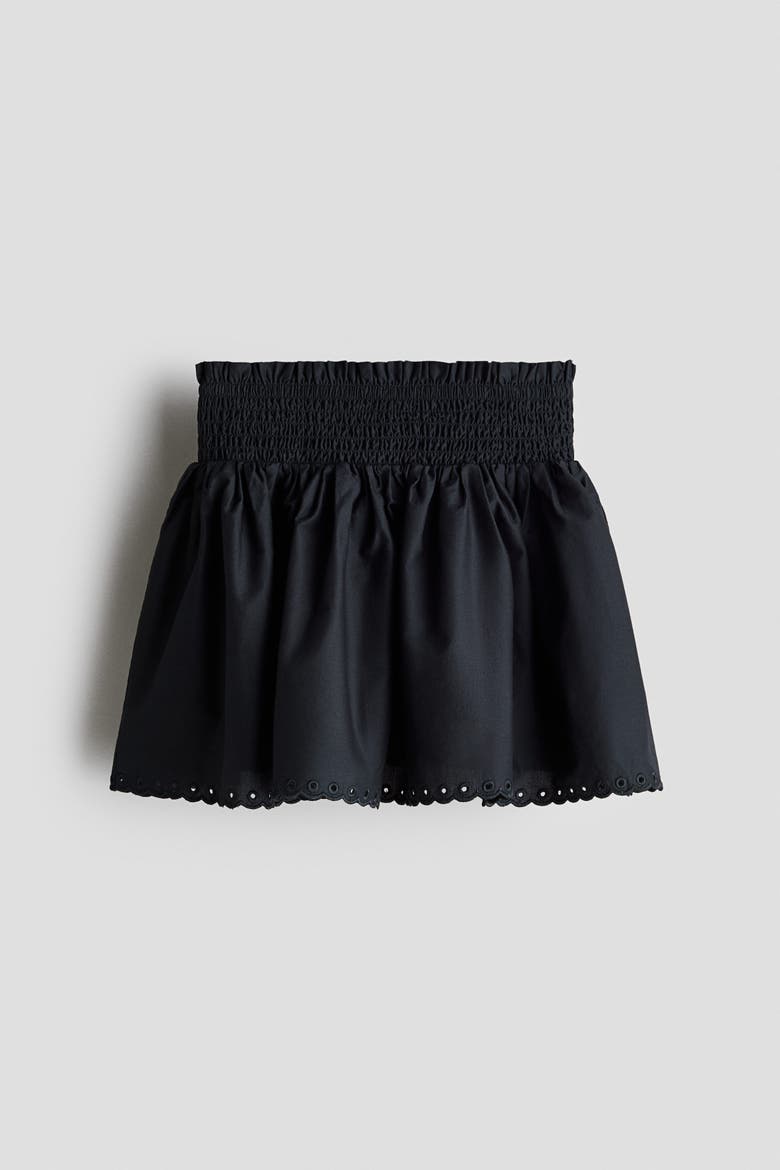 Flared Cotton Skirt, Main, color, Black
