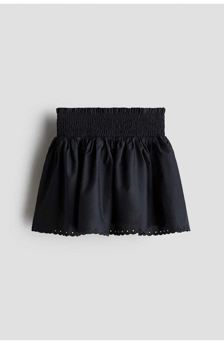 H&M Flared Cotton Skirt, Main, color, Black