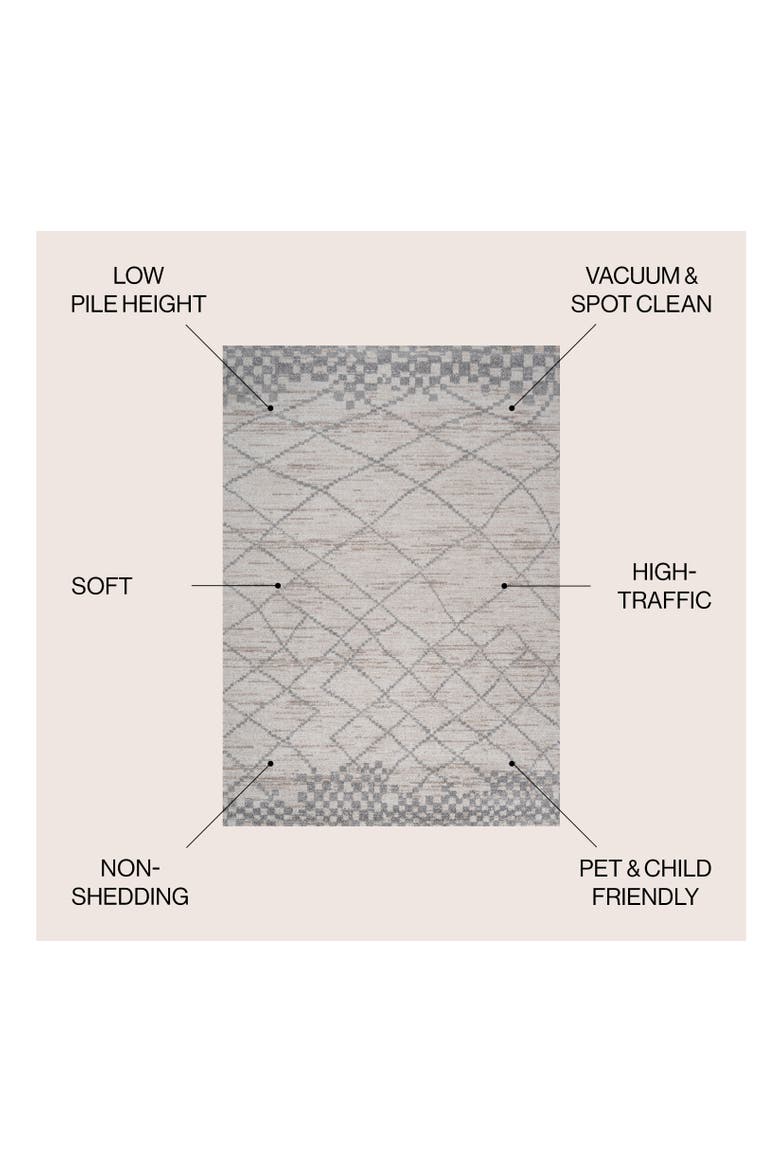 Asilah Moroccan Modern Diamond Area Rug, Alternate, color, Light Gray