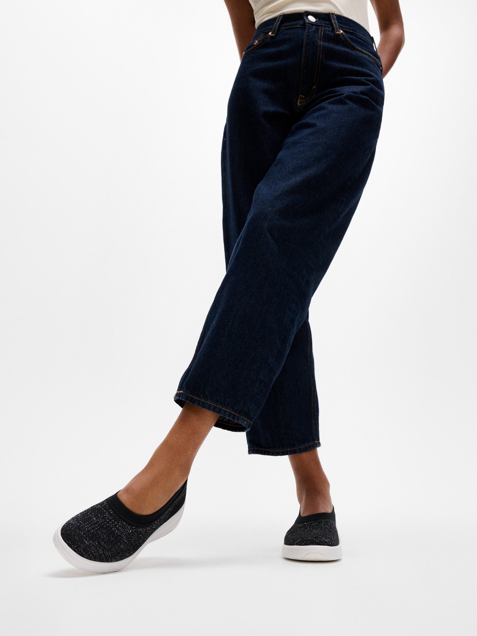 FitFlop Super Q Knit Ballet Flats, Alternate, color, Black/Silvereen