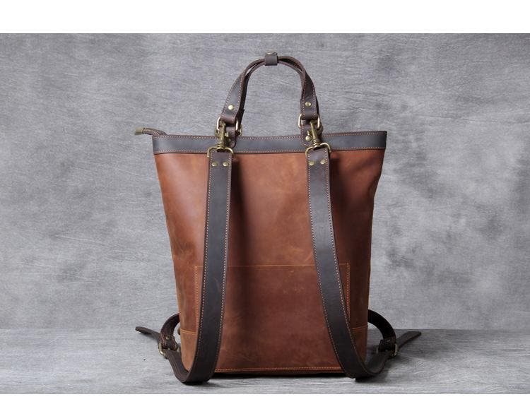 STEEL HORSE LEATHER The Icarus | Handmade Vintage Leather Backpack, Alternate, color, Brown
