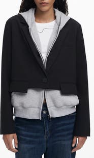 Desigual Layered Hooded Blazer