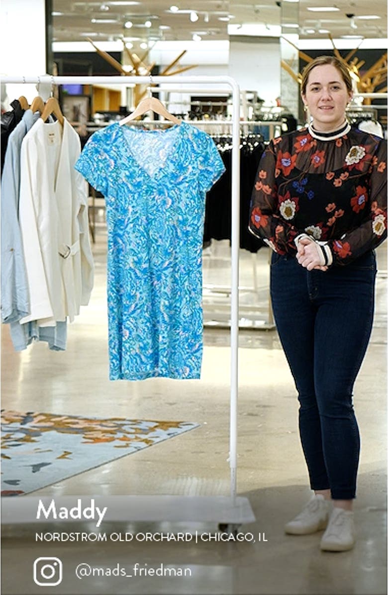 Etta Floral Pima Cotton Shift Minidress, sales video thumbnail