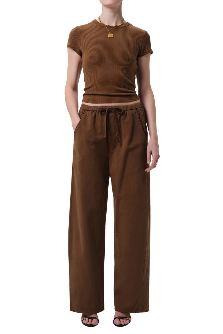 Nello Rib T-Shirt, Alternate, color, MANUKA BRONZE
