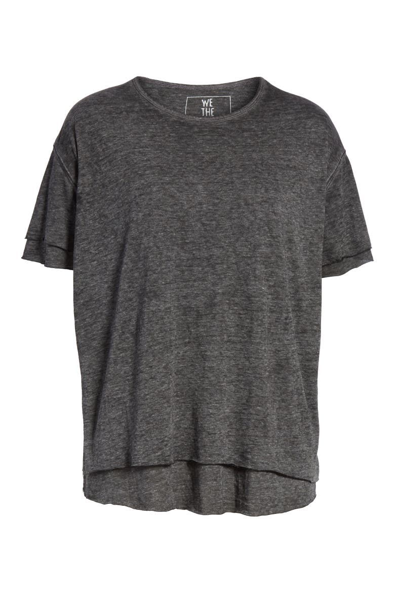 We the Free by Free People Cloud Nine Tee, Alternate, color, CARBON