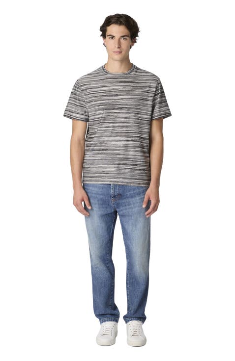 T-shirt With Flame And Zigzag Pattern