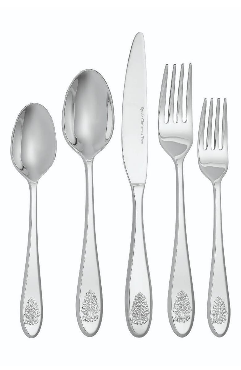 Spode Christmas Tree 20-Piece Place Setting, Alternate, color, Silver