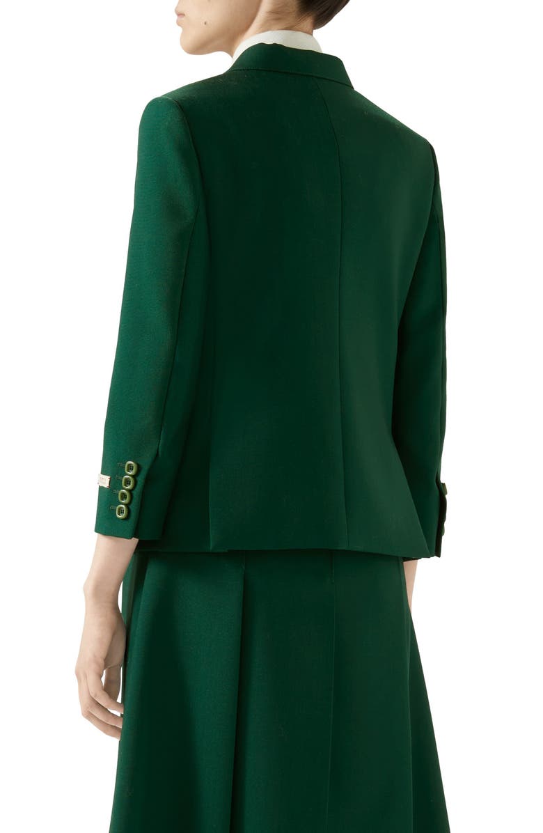 Gucci Double Breasted Mohair & Wool Jacket, Alternate, color, 