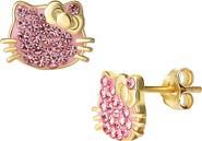 Jacmel Sterling Silver Pink Crystal Pavé Stud Earrings