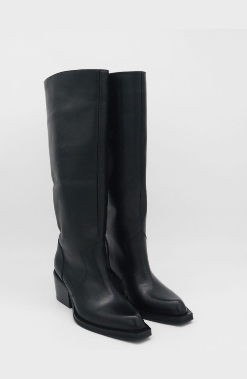 Stivali New York Runaway Knee High Leather Boots In Black
