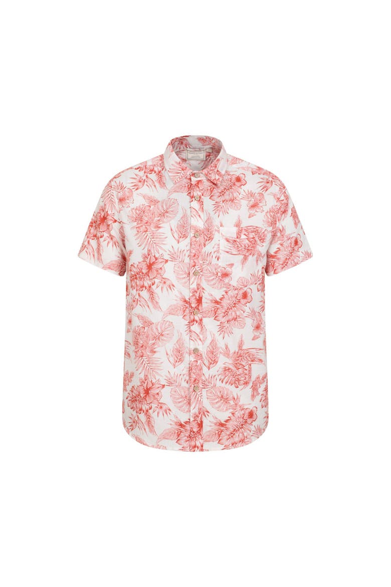 Tropical Leaves Shirt, Main, color, Rust and White