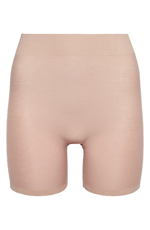 Wolford Cotton Contour Control Shaping Shorts In Pink