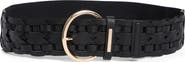 Vince Camuto Stretch Woven Faux Leather Belt