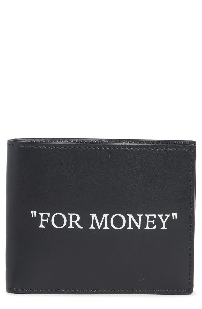 Off-White For Money Leather Bifold Wallet, Main, color, 