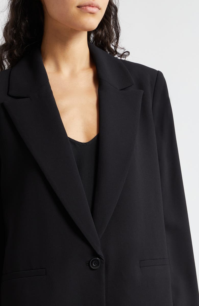 Alice + Olivia Denny Notched Collar Blazer, Alternate, color, Black