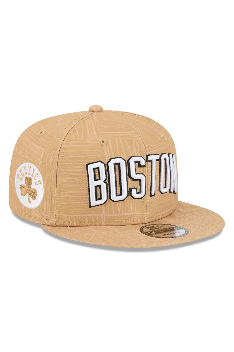 Men's New Era Gold Boston Celtics 2025/26 City Edition Alternate 9FIFTY Snapback Hat, Main, color, Gold