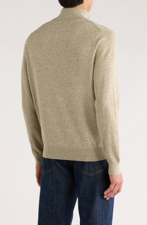 14th & Union 14th And Union Cotton Cashmere Quarter Zip Trim Fit Sweater In Gold